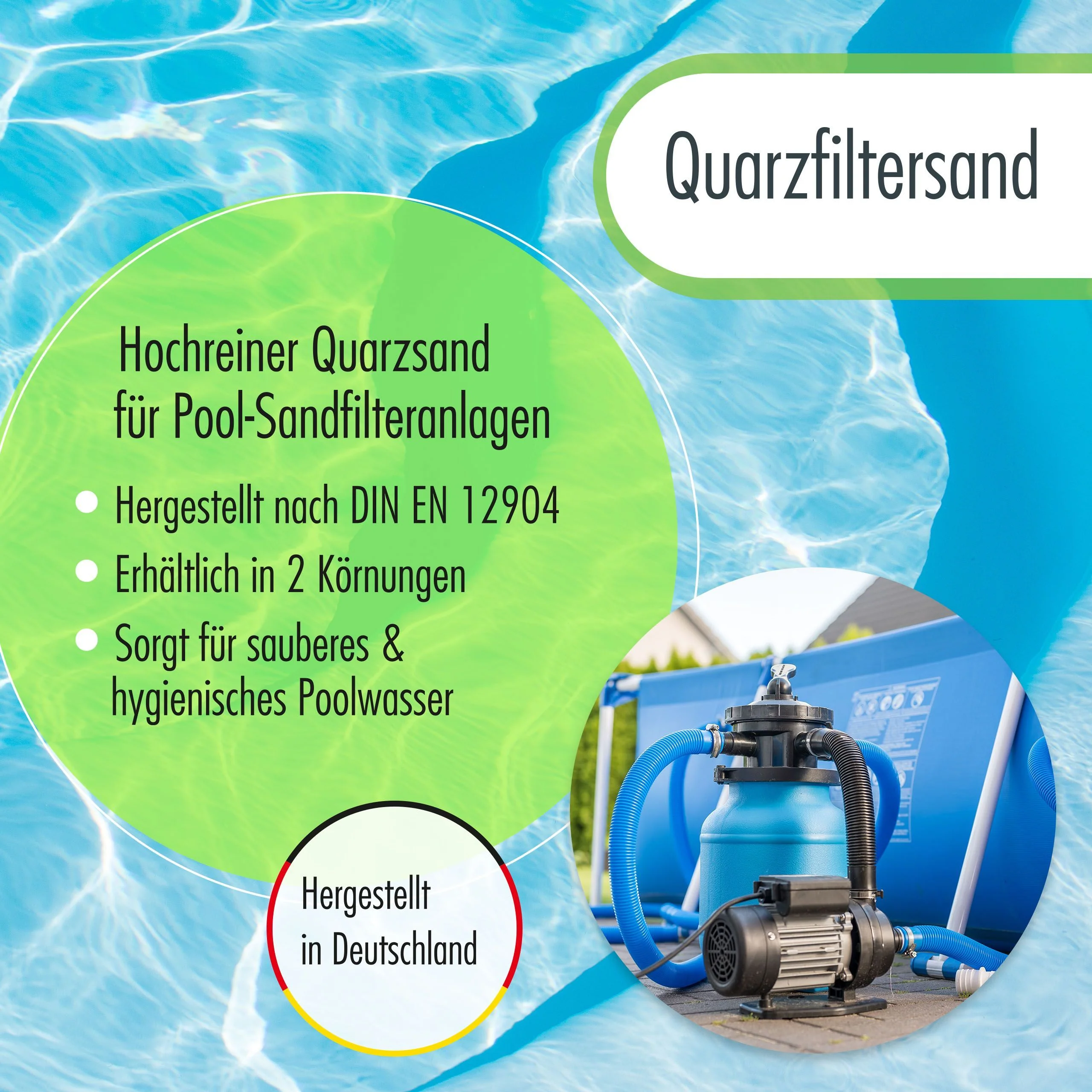 25 kg Premium Quarzsand Filtersand 0,4 - 0,8 mm - Image 4