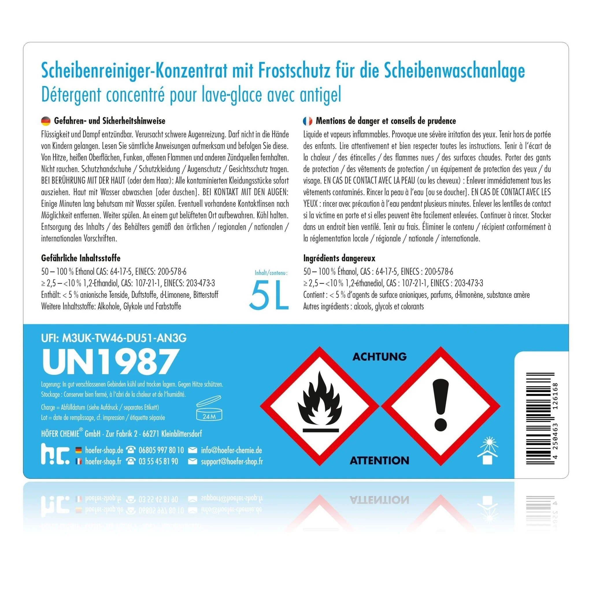 5 L Premium Scheiben Frostschutz -60 Grad Konzentrat - Image 9